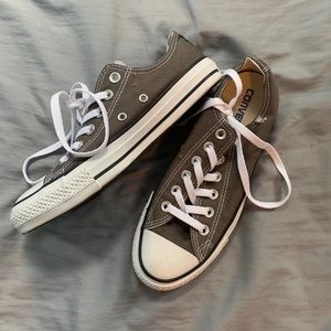 Never worn outside grey low top converse